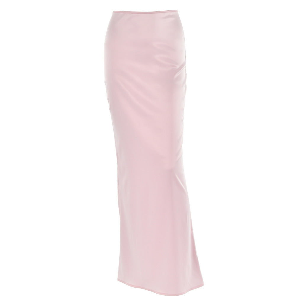 Maya Long Satin Skirt