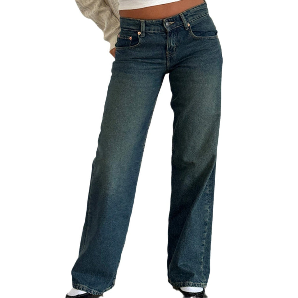 Clea Low Rise Straight Leg Jeans