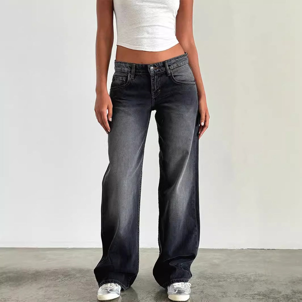 Clea Low Rise Straight Leg Jeans