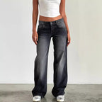 Clea Low Rise Straight Leg Jeans