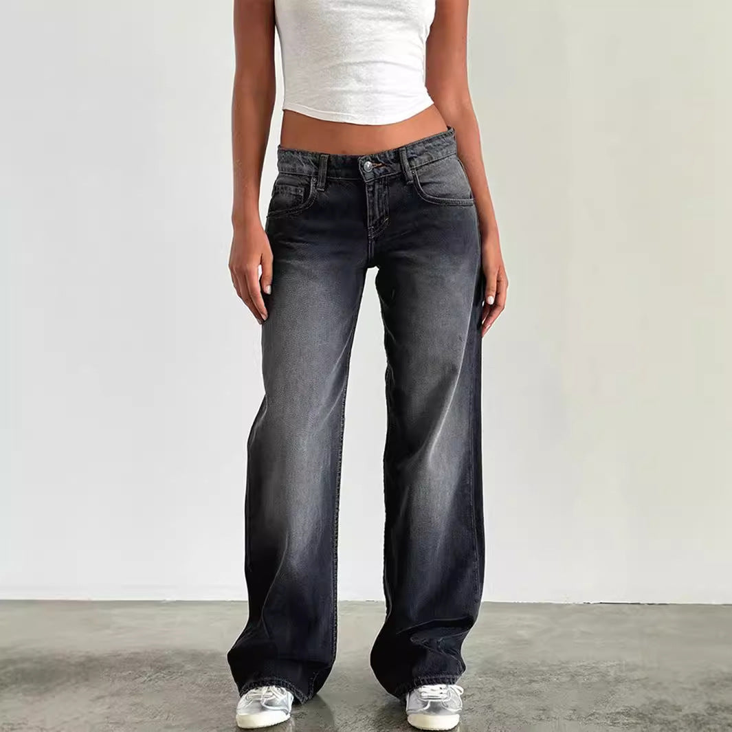 Clea Low Rise Straight Leg Jeans