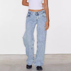 Clea Low Rise Straight Leg Jeans