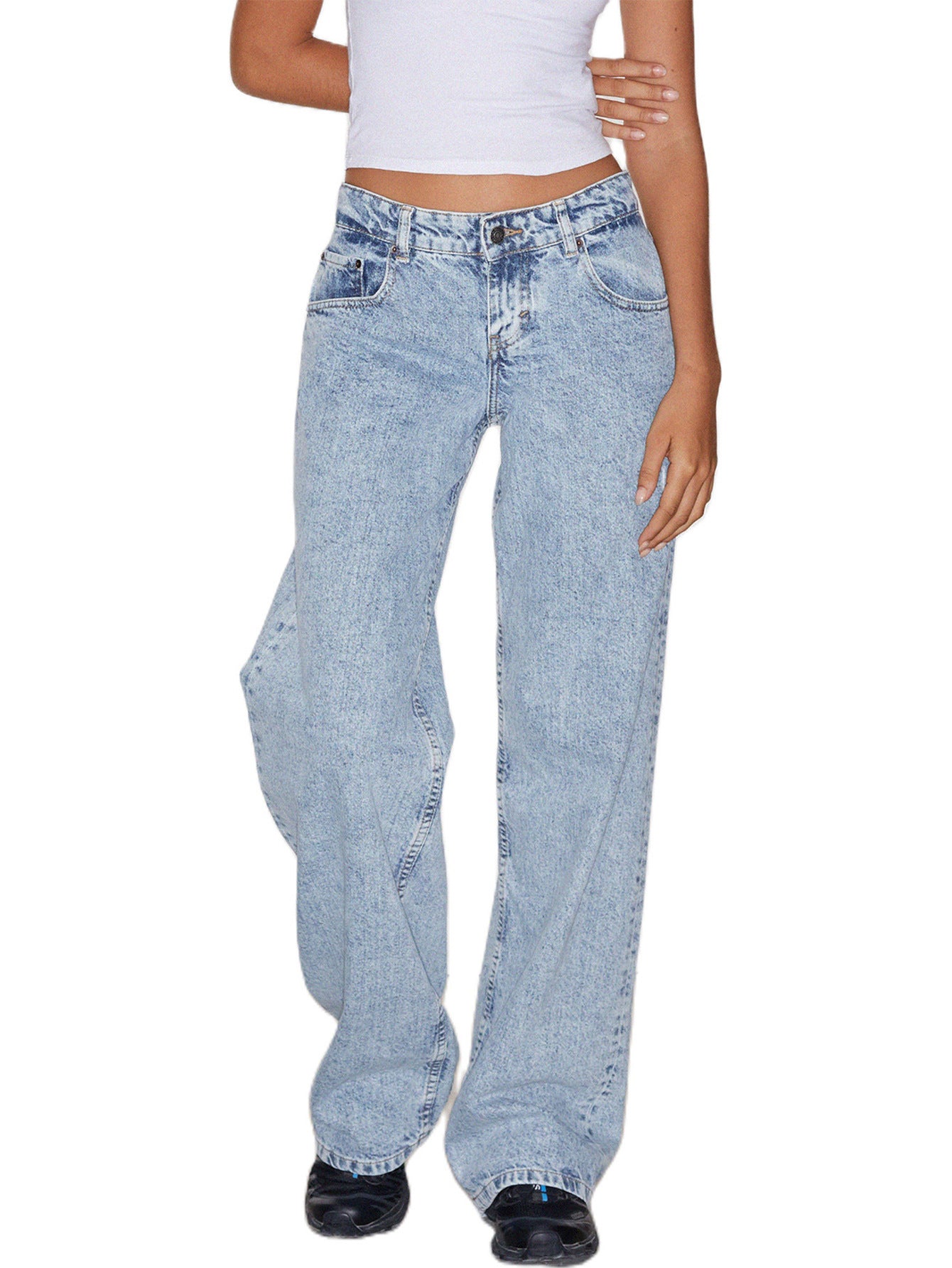 Clea Low Rise Straight Leg Jeans