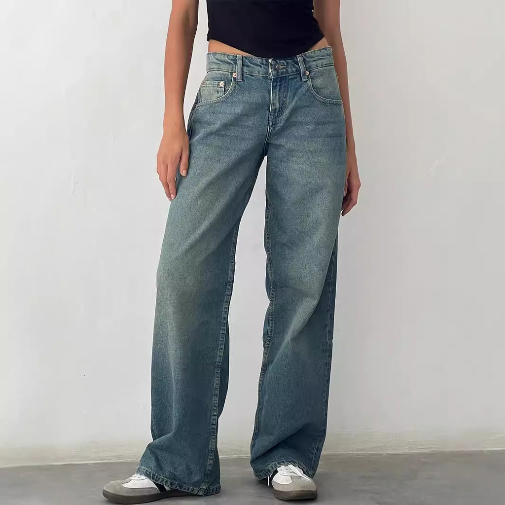 Clea Low Rise Straight Leg Jeans