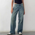 Clea Low Rise Straight Leg Jeans