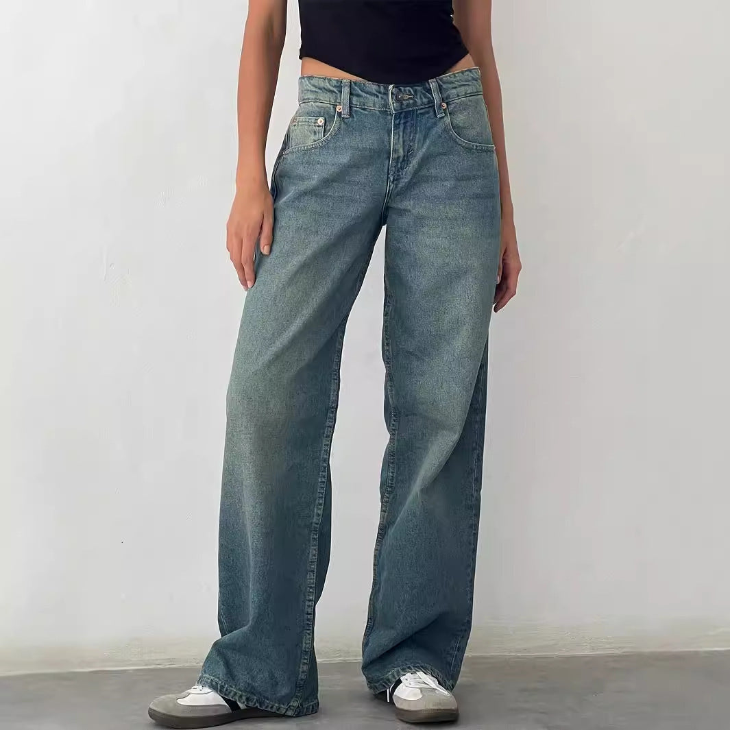 Clea Low Rise Straight Leg Jeans