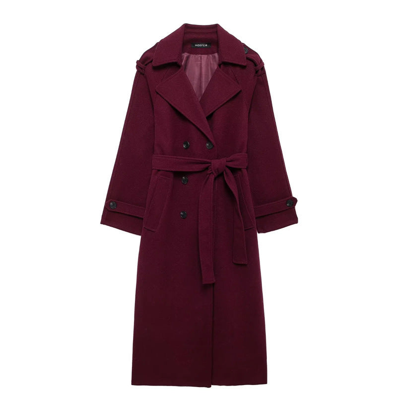 Odessia Double-breasted Coat Woolen Coat